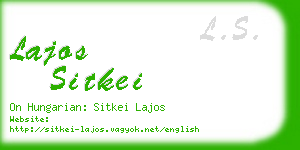 lajos sitkei business card